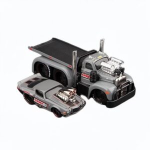 Mack B-61 Tow Truck + Chevrolet Camaro - Dark Grey