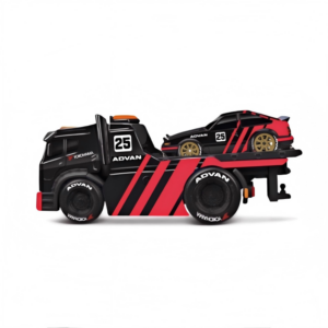 JDM Flatbed Tow Truck + Toyota AE86 - Black & Red