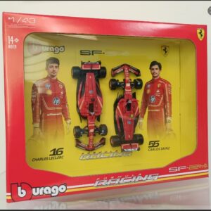 1:43 F1 Ferrari SF‑24 (2024) 2‑Car Set, Red, Photo Album Edition