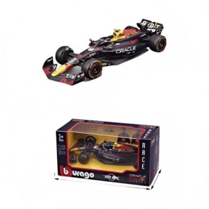 Bburago 1:43 F1 Series Red Bull RB20 (Bahrain Grand Prix) #11 Sergio Pérez (Without Helmet), Matte Blue, Box Version, Item No.18‑38097#11