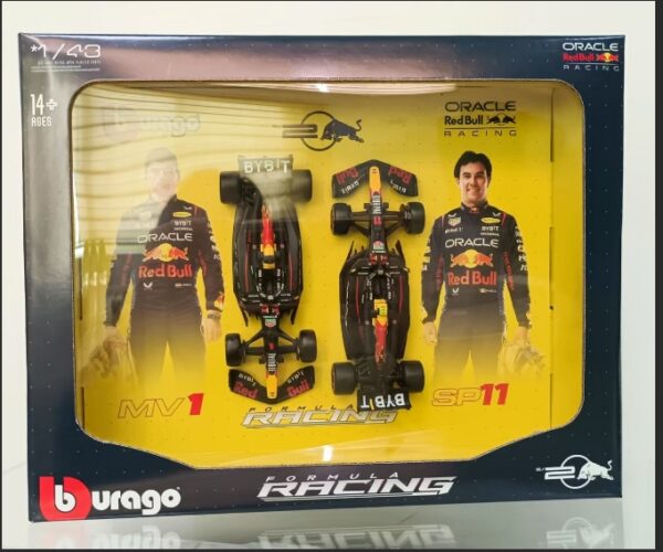 1:43 F1 Red Bull RB20 (2024) 2‑Car Set, Dark Blue, Photo Album Edition