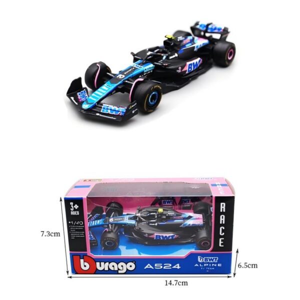1:43 F1 Alpine A524 #10, Matte Black / Blue / Pink, Japanese GP Livery