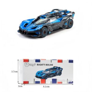 1:64 Bugatti Bolide Die‑cast Model Car, Black / Blue