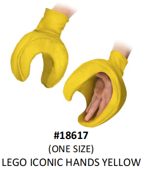 LEGO ICONIC HANDS YELLOW (ONE SIZE)