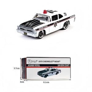 1:64 Chevrolet Nova Die‑cast Model Car, White