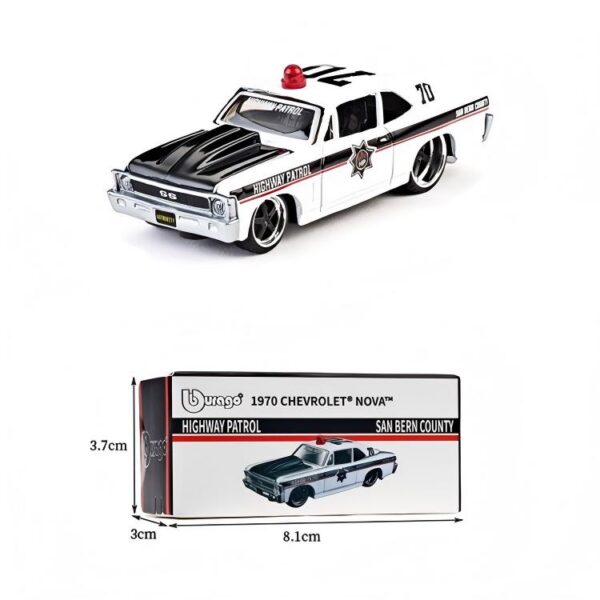 1:64 Chevrolet Nova Die‑cast Model Car, White