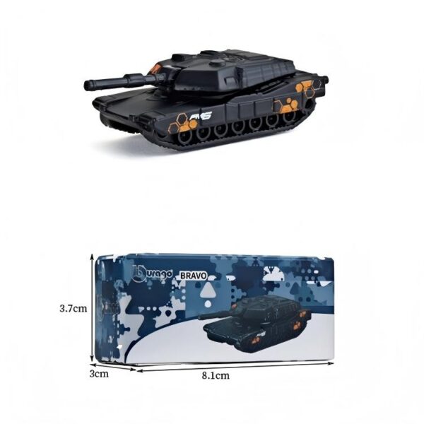 1:64 Main Battle Tank Die‑cast Model, Charcoal Black