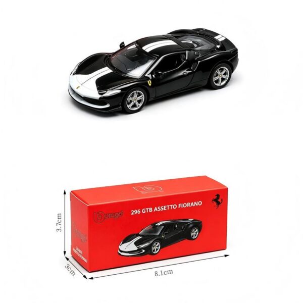 Black / White 1:64 Ferrari 296 GTB Assetto Fiorano