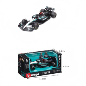 1:43 Mercedes‑AMG F1 W15 E Performance British GP #44 Lewis Hamilton, Matte Black, Without Helmet, Box Version