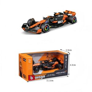 1:43 F1 McLaren MCL38 Miami GP Edition #81 Oscar Piastri, Matte Black / Orange, Without Helmet, Box Version