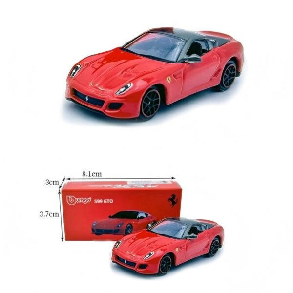 1:64 Ferrari 599 GT0 Die‑cast Model Car, Red