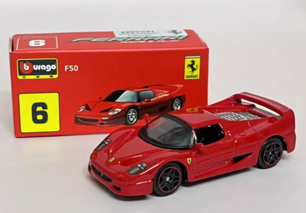 1:64 Ferrari F50 Die‑cast Model Car, Red