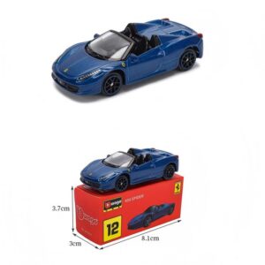 1:64 Ferrari 458 Spider Die‑cast Model Car, Blue
