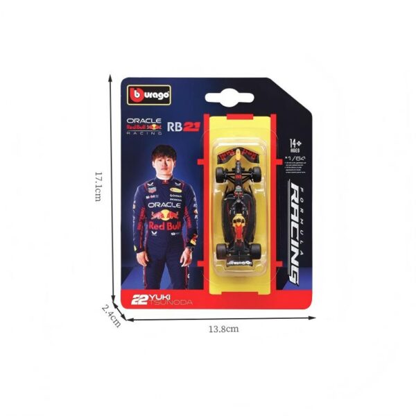 1:64 F1 Series (Blister Card Pack) Red Bull RB21 (2025 Bahrain Grand Prix) #22 Yuki Tsunoda (Without Helmet), Matte Blue