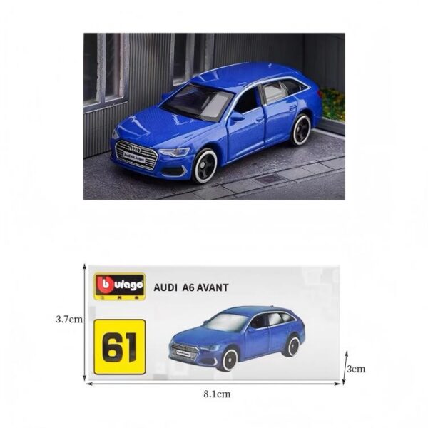 1:64 Audi A6 Avant Die‑cast Model Car, Blue