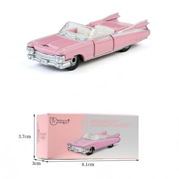 1:64 Cadillac Eldorado Biarritz Die‑cast Model Car, Pink