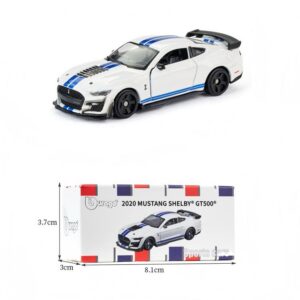 1:64 Ford Shelby GT500 Die‑cast Model Car, White