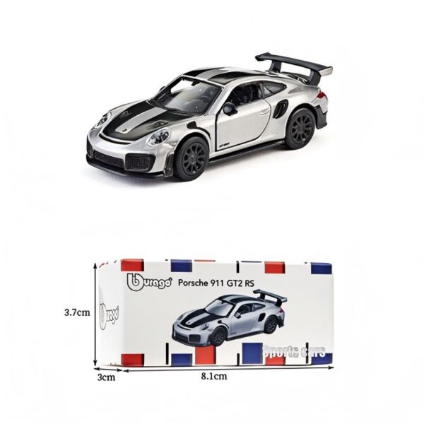 Grey 1:64 Porsche GT2 RS Die‑cast Model Car