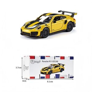 1:64 Porsche GT2 RS Die‑cast Model Car, Yellow