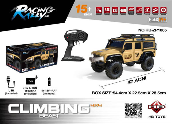 1:10 Full‑Scale Off‑Road Rock Crawler RC Car Sealed Box