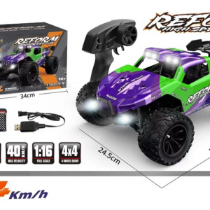 1:14Brushed Full Proportional High-Speed RC Car (purple green)