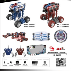 CJ26B01 TO CJ26B02   1:26 Long‑Leg Monster Multi‑Function Stunt RC Car, Window Box