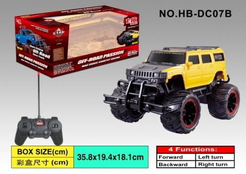 1:16 4‑CH Big Wheel RC Car,27MHz