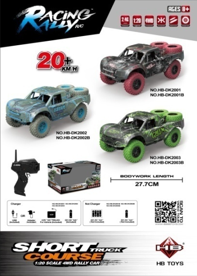 1:20 4WD Desert Short Course RC Truck Window Box