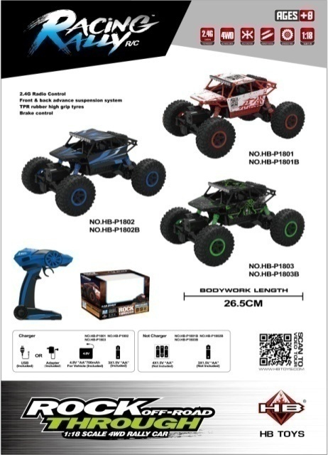 1:18 Rock Crawler RC Car Window Box