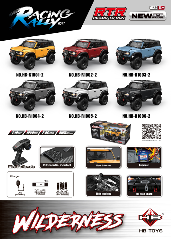 1:10 Full‑Scale Off‑Road Rock Crawler RC Car Sealed Box