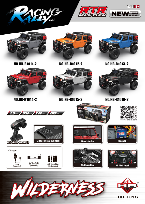 1:10 Full‑Scale Off‑Road Rock Crawler RC Car Sealed Box