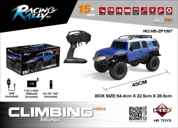 1:10 Full‑Scale Off‑Road Rock Crawler RC Car Sealed Box