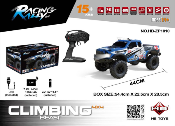 1:10 Full‑Scale Off‑Road Rock Crawler RC Car Sealed Box