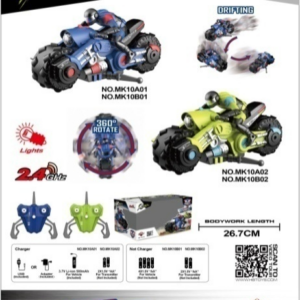 MK10B01 TO MK10B02   1:10 Mecanum Wheel Drift RC Motorcycle Window Box