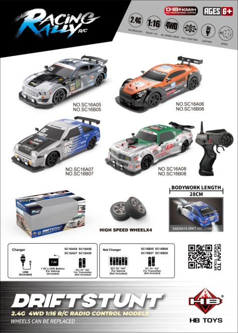 1:16 4WD Racing Drift RC Car Window Box