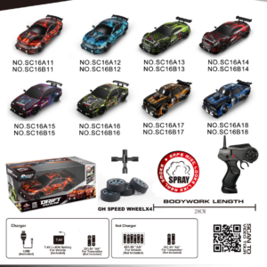 1:16 4WD Drift RC Car with LED Lights Window Box