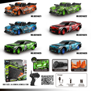 1:24 4WD Drift RC Car with LED Lights Window Box