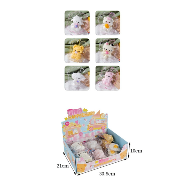 (6 types mix) HAPPY Birthday Party Stress Relief Squeeze Toy