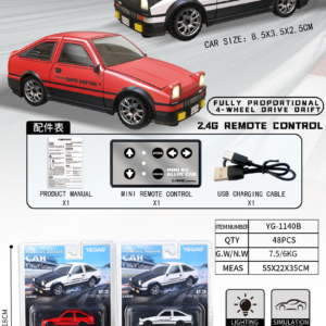 1:64 Toyota AE86 RC Car with Mini Remote Controller
