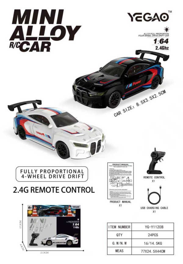 1:64 BMW M4, Pistol‑Grip RC Transmitter