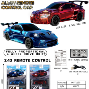 1:64 Porsche 911 GT3 RS / BMW M4 RC Car with Mini Remote Controller