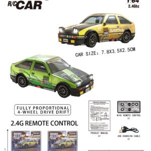 1:64 Toyota AE86 RC Car with Mini Remote Controller